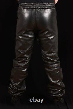Genuine Sheep/Lambskin Soft Leather Trouser Draw Pants For Men For Jogging Pants
