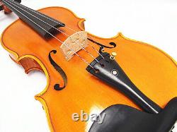 Great 4/4 Hand-made Higher Flamed Violin+Bow+Oblong shape Case #M475