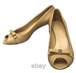 Gucci Women's Open Toe Pumps in Beige Size 37 Made in Italy second hand shoes
