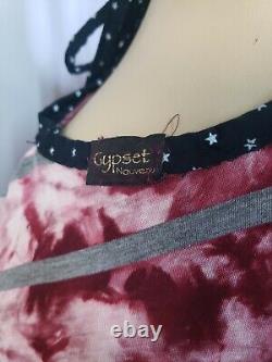 Gypset Nouveau Hand Made In LA Hippie Tie Dye Pinkish Dress Women's Sz S #CB2