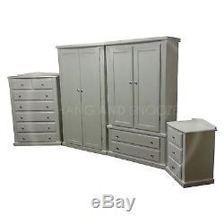 Hand Made Galaxy Bow Fronted White 4 Piece Bedroom Set (assembled)