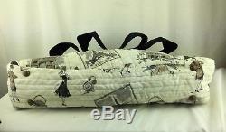 Hand Made OOAK Fly me to Paris hand quilted double bow bag