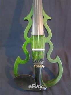 Hand made 5 strings 4/4 electric violin with dragon neck free case bow, cable