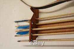 Hand made bow and arrow rack for light bare bow (bow and arrows NOT included)