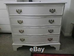 Hand painted Vintage Bow Front Chest of Drawers solid wood try a offer