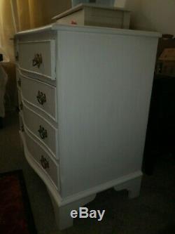 Hand painted Vintage Bow Front Chest of Drawers solid wood try a offer