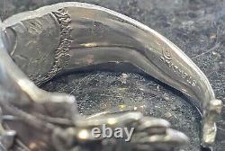 Handcrafted Native American Bow Warrior Sterling 925 Ring