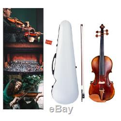 Handmade Antique 4/4 Full Size Violin with Fiddle Bow Bridge Case Kit Gifts