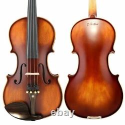 Handmade Antique Maple Violin Musical Instrument With Fiddle Case Bow And Rosin