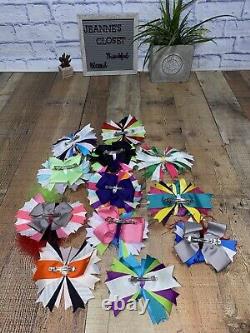 Handmade Boutique Hair Bow Stacked Lot Of 12
