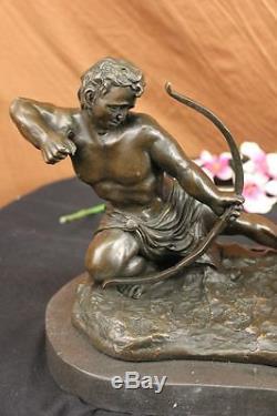 Handmade Bronze Statue man bow Hercules the Archer Greek Myth Deco Art deco
