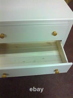 Handmade Classique Bow Fronted 3+2 Drawer Chest Ivory No Flat Packs
