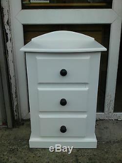 Handmade Classique Bow Fronted 5 Drawer Narrow Chest Ivory Cream No Flat Packs