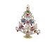 Handmade Czech glass rhinestone Christmas tree mantle decoration with bows
