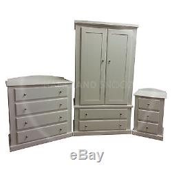Handmade Galaxy Bow Fronted White Bedroom Set(no Flatpacks)