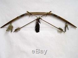 Handmade Native American Navajo Made Rawhide Wrapped Bow and Arrow Set 44