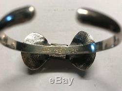 Handmade Sterling Bracelet with Bow Centerpiece