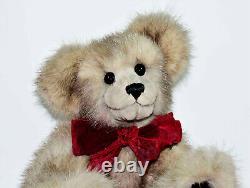 Handmade Teddy Bear Mink Fur Artist Sherry Creamer Alive Again Bear 20