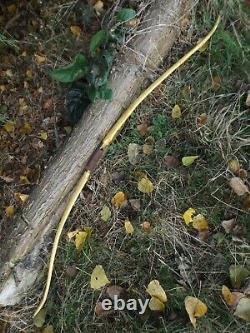 Handmade Wild Elm Recurved Deflexed Primitive Style Flat Bow 67 Inches 30lb @ 28