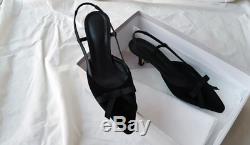 Handmade Women Shoes Velvet Slingback Sandal Bow Knot Galop Blahnik