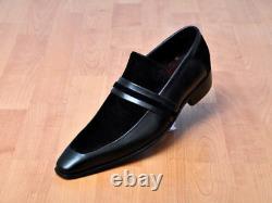 Handmade mens leather shoes, Men formal slip on leather moccasin dress shoes