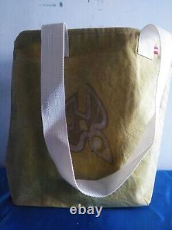 Handmade women's bag painted with natural plants