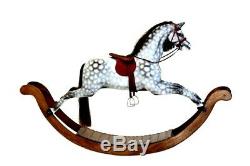 Harrods Large Vintage 5 X Foot Hand Made Bow Rocking Horse For A Nurse Xmas Fund