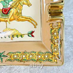 Hermes Cigar Ashtray Change Tray Porcelain Horse Bow Archery Vide Poche