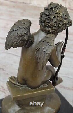 Hot Cast Elegance Cupid Stringing Bow Bronze by Charles Louchet Home Decor