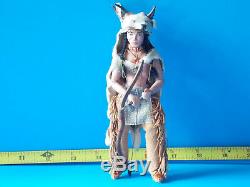 Indian Man Doll Native American Bow Artist Dollhouse Miniature Handmade OOAK