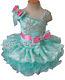 Infant/toddler/baby Mint/pink Rhinestones Lace Bows Pageant Dress 4T G218-2