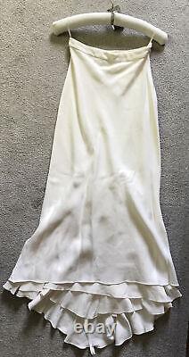 Ivory Designer Made Skirt. Evening, Prom, Wedding. Train, Removable Bow. Small
