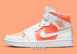 Jordan 1 Mid SE Bright Citrus Orange Shoes CZ0774-800 Womens Size 10 Mens 8.5