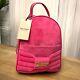Juicy Couture Pretty Bow Women's Velvet Raspberry Tart Backpack Bag Rare! NWT