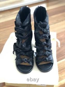 KITX No. 7 open toe bow leather boots Sz 39 NEW in box REDUCED