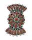 Kyle Wilson, Ring, Mediterranean Coral, Bow Tie, Cluster, Navajo Handmade, 8