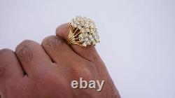 Ladies Huge Diamond Ring 10 Ct Diamonds SI1 10k Yellow Gold Gorgeous
