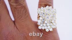 Ladies Huge Diamond Ring 10 Ct Diamonds SI1 10k Yellow Gold Gorgeous
