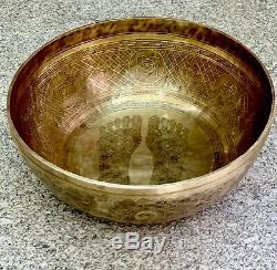 Large 20 Singing Bowl for sound, vibration, yoga, meditation Healing-Handmade Bow