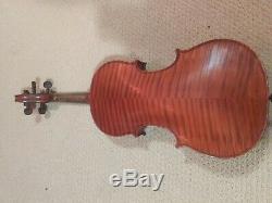 Late 1800s Jerome Thibouville-Lamy Violin with bow and rare handmade wooden case