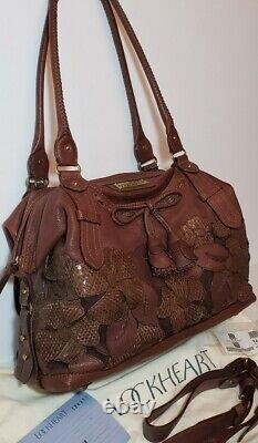 Lockheart Rattle And Roll Michelle Floral Applique Convertible Handbag Tote$895