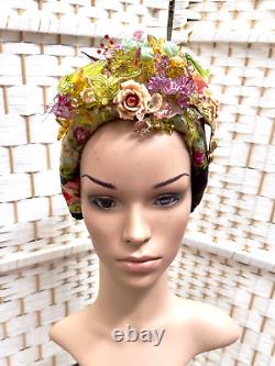 Lovey Rare Handmade Colorful Crystal Hair Bow By Michal Negrin