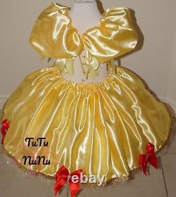 Luxury Handmade Girls Disney Princess Belle Beauty and the Beast Tutu Dress