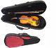 #M401 Used/Old 1/4 Hand-Made Solid Wood One Piece Violin+Case+Octagona Bow+Rosin