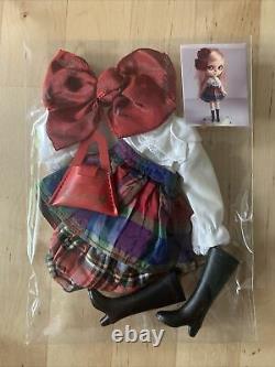 Mab Graves OOAK Handmade Blythe Doll Complete Outfit Top Skirt Boots Bow Unused