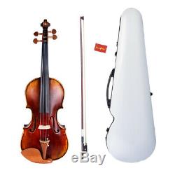 MagiDeal Handmade Acoustic 4/4 Full Size Violin with Rosin Bow Bridge Box Set