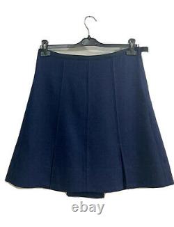 Marc Jacobs Aline Skirt with front pleat in navy blue wool size 6 barely worn