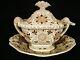 Mason's Patent Ironstone 4 Pieces Bow Bells Brown Transfer Soup Tureen