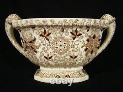 Mason's Patent Ironstone 4 Pieces Bow Bells Brown Transfer Soup Tureen