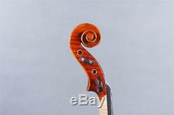 Master Violin 4/4 Tiger Flame Maple Handmade Stradivari Violin Case Bow #401